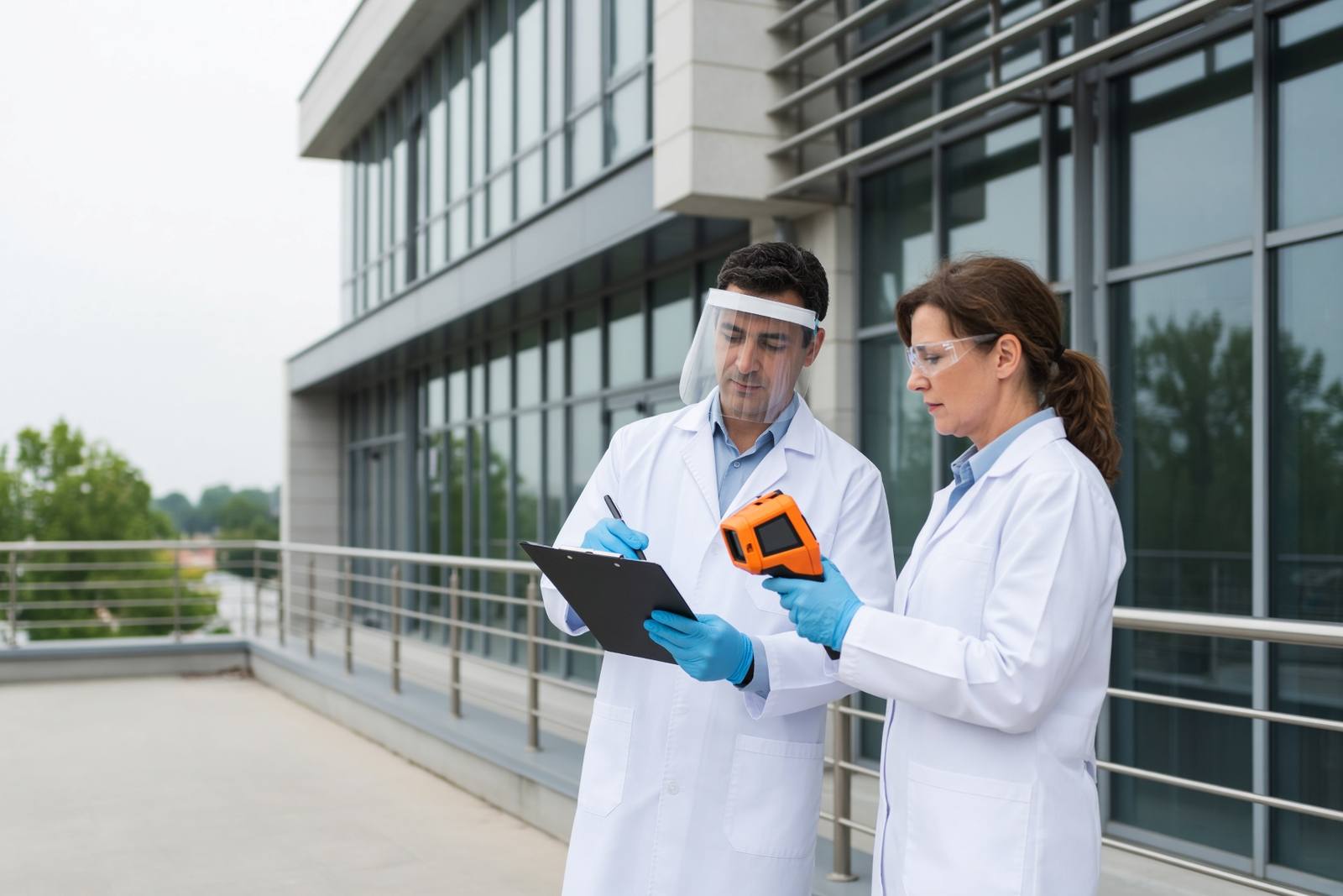 Thermal inspection of a commercial facade